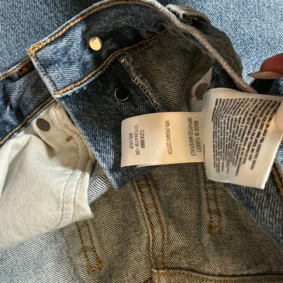 AGOLDE High Rise Straight Leg Jeans Medium Wash Distressed Women’s Size 28 - Picture 12 of 12